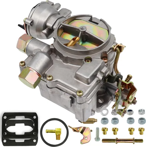 Vista 8 de Carburador marino para Mercruiser 3.0L 2.5L 2 barriles Carburador 4 CYL Mercarb Carb con chorros de enlace largo y juntas estrangulador eléctrico