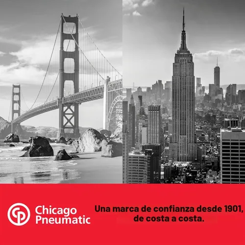 Vista 5 de Chicago Pneumatic CP875 – Amoladora neumática angular, 90 grados, 1/4 pulgada