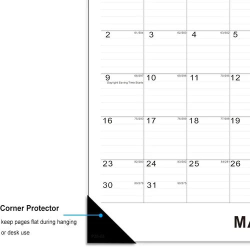 Vista 4 de TOWWI Calendario de Escritorio 2025-2026, 17"x12" Calendario Mensual de Escritorio para Hogar, Oficina, Familia con Lista de Tareas Pendientes