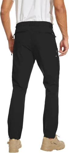 Vista 2 de Arunlluta Pantalones de senderismo para hombre, pantalones de viaje para senderismo, resistentes al agua, pantalones de trabajo para hombre