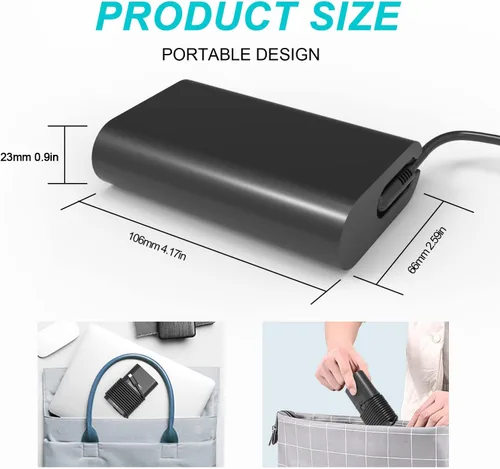 Vista 2 de [Usado] Cargador USB C para portátil de 65 W y 45 W compatible con Dell Latitude 7420 5420 5520 5430 5440 7440 5450 5530 7330 7430 5540 5320 9430