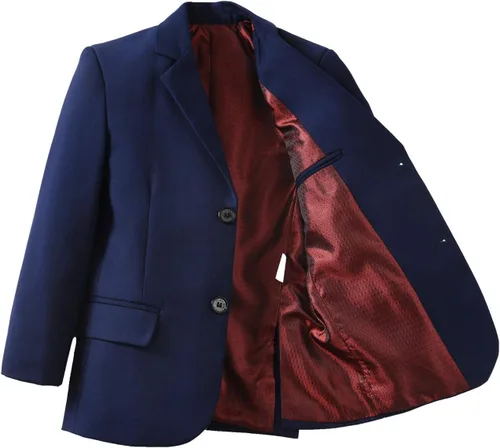 Vista 5 de Visaccy - Traje de vestir para niños, corte ajustado, traje para pajecito de boda