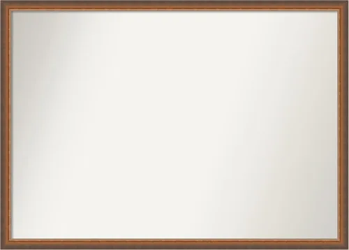Vista 269 de Amanti Art Espejo de baño de bronce para sobre fregadero, 29 x 19 pulgadas, espejo rectangular de bronce antiguo, marco de madera tradicional