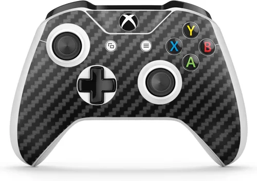 Vista 6 de GNG Carbon Black Console Skin Decal Sticker Compatible with Xbox One S + 2 Controller Skins