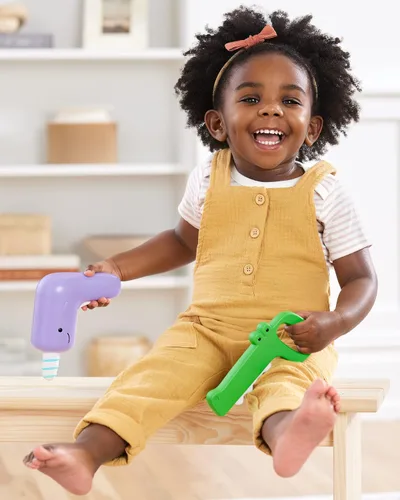 Vista 9 de Skip Hop Juego de herramientas de juguete de 4 piezas para niños pequeños a partir de 2 años, juego de herramientas de zoológico