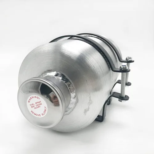 Vista 2 de JSD - Tanque de gasolina vertical de aluminio de 1 galón, 6 x 10 pulgadas, tanque de celda de combustible, salida NPT de 1/4 pulgadas para GO-Kart