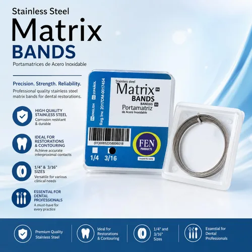 Vista 2 de Rollo de banda de matriz dental 3/16" (rollo de 10 pies)