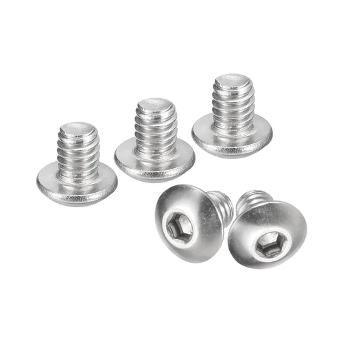 Vista 38 de Uxcell tornillos de cabeza de botón #8-32x1, 20 unidades, pernos hexagonales de acero inoxidable 304, tornillos de rosca completa con cabeza