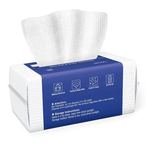 Vista 15 de Ourmed Life Toallas faciales desechables biodegradables limpias para piel sensible, paños faciales sin pelusa para removedor de maquillaje, cuidado