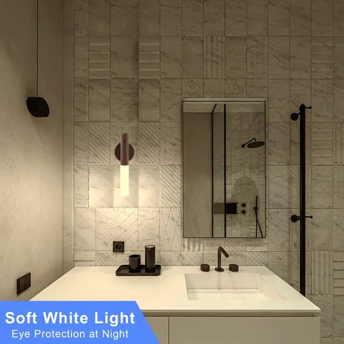 Vista 6 de LANDGOO Apliques magnéticos LED de pared, con sensor de movimiento automático, lámpara inalámbrica para montaje en pared, recargable, funciona