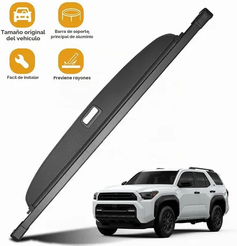 Vista 6 de 4Runner 2025 2026 Cubierta de carga, accesorios para 4Runner 2025 2026, organizador retráctil para maletero, protector de seguridad, cubierta Tonneau
