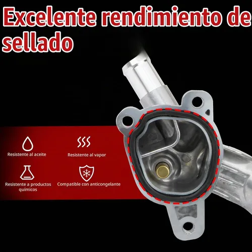 Vista 6 de MITZONE Carcasa de refrigerante de aluminio mejorada compatible con Chevrolet Cruze Sonic Trax Volt Buick Encore 2011-2020 1.4L con manguera