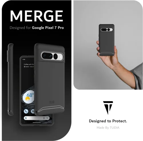 Vista 7 de TUDIA Merge - Funda diseñada para Google Pixel 7 Pro (2022), color negro mate