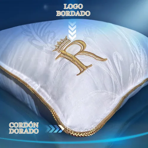 Vista 4 de Royal Therapy Juego de 2 almohadas tamaño Queen – Almohadas, almohada de dormir de lado – Almohada de plumón alternativa ajustable, almohadas