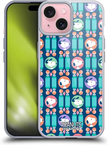 Vista 25 de Head Case Designs Snoopy Deco Dreams - Funda de gel suave con licencia oficial de Peanuts Blue Pattern compatible con Apple iPhone 7 Plus/iPhone 8