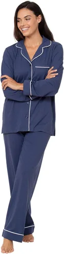 Vista 11 de PajamaGram Conjunto de pijama para mujer – Pijama para mujer, jersey novio, 100% algodón