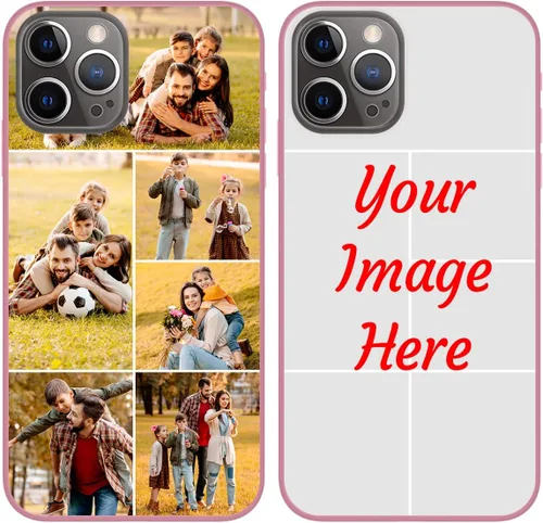 Vista 19 de Funda de teléfono con foto personalizada para iPhone 12 Pro, imagen/texto personalizado, funda negra delgada y suave, regalo único de nicho