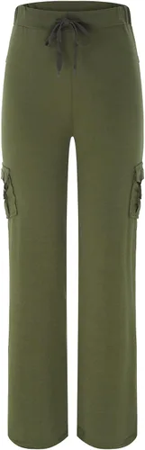 Vista 3 de Pantalones cargo para mujer, pantalones de yoga con corte de bota, pantalones de pierna ancha, talla grande, pantalones de entrenamiento de gimnasio