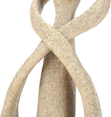 Vista 9 de Oumefar Estatua de piedra arenisca para amantes, escultura de pareja, escultura tallada, adornos para arte, manualidades, oficina, escritorio