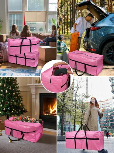 Vista 7 de WORKPRO 1 Pack Bolsa de Transporte Extra Grande de 66 Galones con Cremalleras, Asas de Transporte, Resistente, Impermeable, Maletas