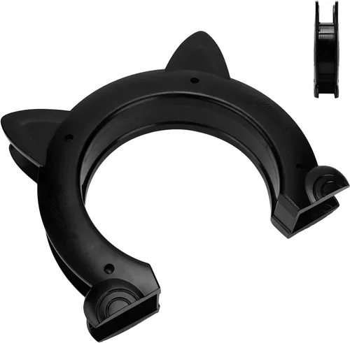 Vista 9 de Puerta de gato, puerta de perro de material ABS para interior exterior para ventana para puertas domésticas (negro)