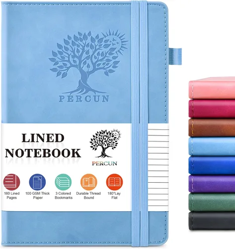 Vista 38 de PERCUN Diario en blanco para hombres y mujeres, 160 páginas en blanco para escribir, dibujar, cuaderno de bocetos, cuaderno de bocetos de cuero