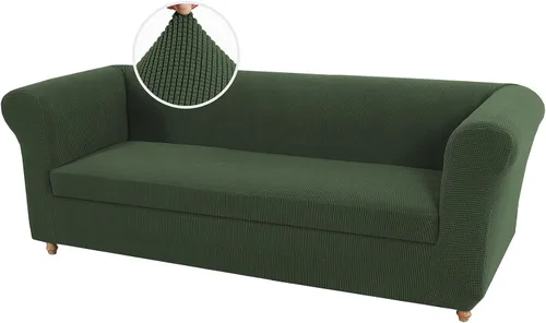 Vista 37 de UNBBRRL Funda de sofá Chesterfield de jacquard elástico, fundas de cojín gruesas para sofá, protector de muebles para sala de estar