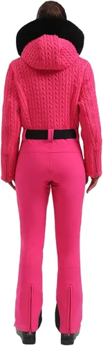 Vista 97 de GSOU SNOW Traje de esquí para mujer, traje de nieve delgado de una pieza, chaqueta de nieve, impermeable, resistente al viento, deportes al aire