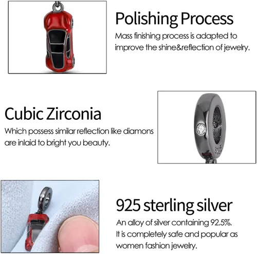Vista 9 de KUNSIR Los abalorios se adaptan a pulseras Pandora para mujer, plata de ley 925, cuentas colgantes de joyería para niñas, dijes de feliz cumpleaños