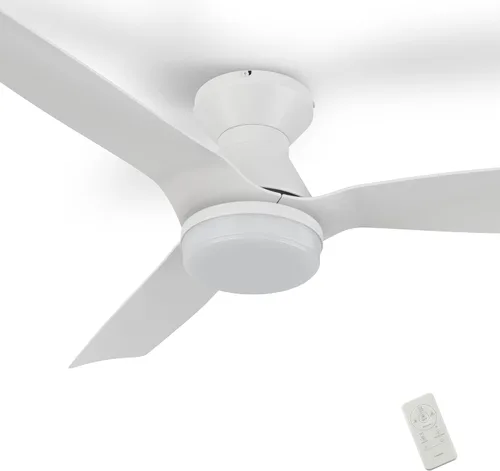 Vista 9 de SMAAIR Ventilador de techo inteligente de 52 pulgadas con luces y motor de CC de 10 velocidades, funciona con control remoto, Alexa/Google