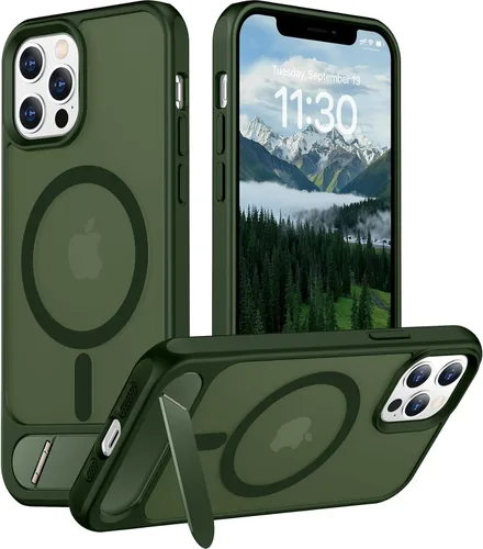 Vista 279 de Funda para iPhone 11 con compatibilidad magnética, [Soporte invisible incorporado][Compatible con MagSafe]