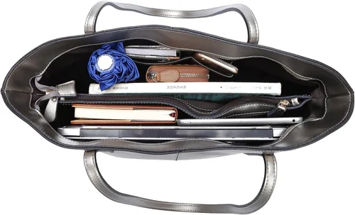 Vista 7 de Covelin Bolso de mano para mujer de piel auténtica Bolso de hombro suave caliente