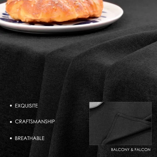 Vista 3 de BALCONY & FALCON Paño de Mesa Cuadrado – Impermeable, Resistente a las Arrugas y al Polvo, Mantel de Granja para Comedor, Cocina, Decoraciones