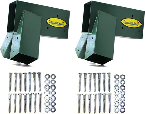 Vista 11 de 2 Easy 1-2-3 soportes de marco A y 1 soporte medio, verde Kit de soporte de columpio Juego de columpios de bricolaje resistente para marco