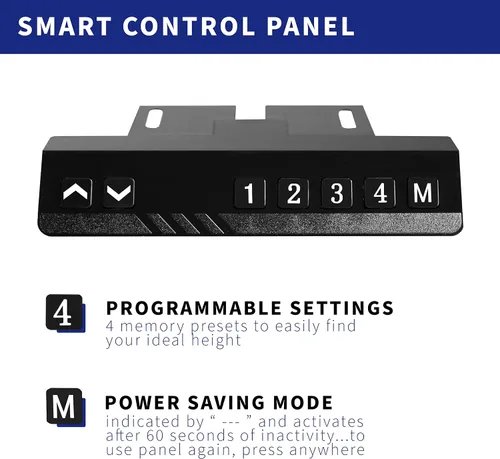 Vista 5 de VIVO DESK-KIT-3E8BO - Escritorio eléctrico de altura ajustable de 83 x 60 pulgadas para trabajar de pie, con 2 cubiertas sólidas de bambú, marco