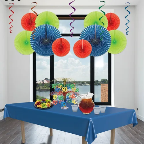Vista 2 de 90 Centro de mesa en cascada (multicolor) Accesorio de fiesta (1 unidad) (1/Pkg)