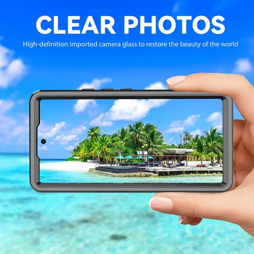 Vista 5 de Mangix Funda impermeable para Google Pixel 6A, IP68, a prueba de polvo, a prueba de golpes, con protector de pantalla integrado, cubierta protectora
