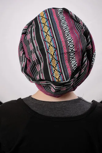 Vista 3 de Ermandina - Gorro de lana para mujer, diseño de boina, tejido de punto