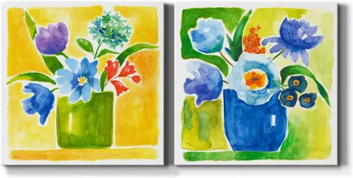 Vista 40 de Renditions Gallery Arrangement of Spring I - Arte de pared, decoración en lienzo de alta calidad con envoltura de galería, listo para colgar, 10