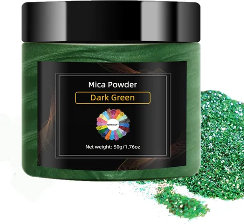 Vista 10 de Polvo de mica, pigmento de 30 colores, polvo de mica natural de grado cosmético brillante para resina epoxi/bombas de baño/vela/jabón, brillo