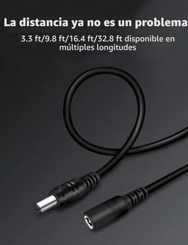 Vista 8 de Tonton Survelliance DVR - Paquete de 2 cables de extensión de alimentación CC de 3.3 pies x 0.083 in 5521 macho a hembra de 12 V CC compatible