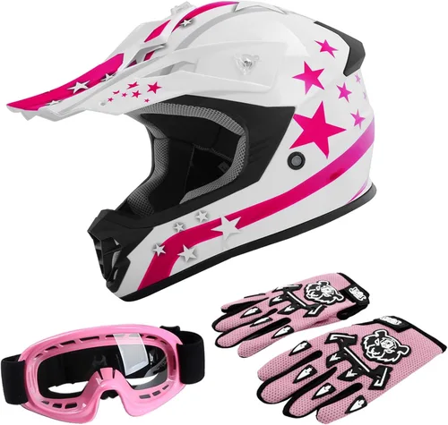 Vista 13 de TCT-MOTORPARTS DOT - Casco de motocross para niños y jóvenes, casco de cara completa para motocross, ATV, todoterreno, casco de cuatro ruedas