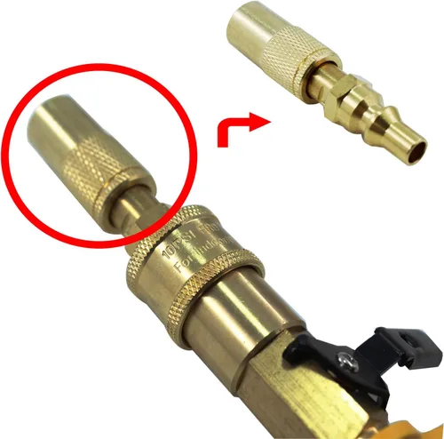 Vista 6 de MENSI Adaptador de propano de 1/4 de pulgada, accesorio de desconexión rápida compatible con Stansport, Camp Chef Mountaineer, Eureka Gonzo