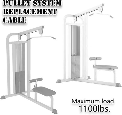 Vista 4 de J Bryant Gym Cable Replacement 49Ft/164Ft Heavy Duty 5mm Steel Wire Rope for Home Gym DIY Cable Pulley Machine System Workout Exercise Equipment