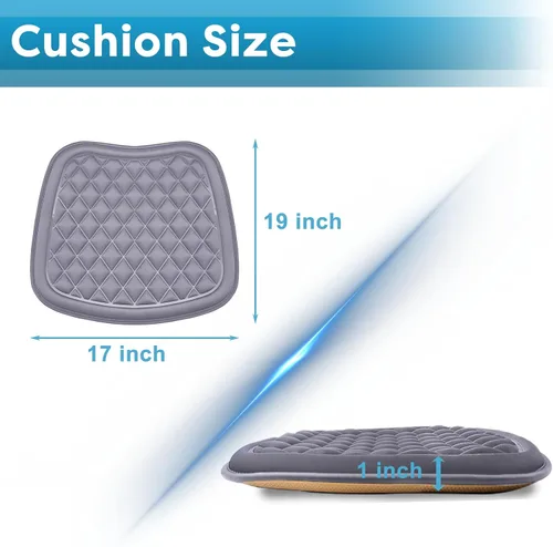 Vista 3 de Big Ant Cojín de asiento de automóvil de espuma viscoelástica para asiento de automóvil, funda suave para asiento de automóvil, asiento de Gris