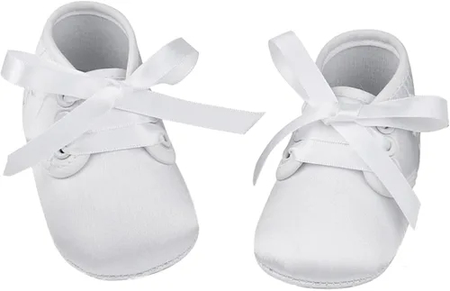 Vista 3 de Zapatos de bautizo de cruz suave para bebés y niños pequeños