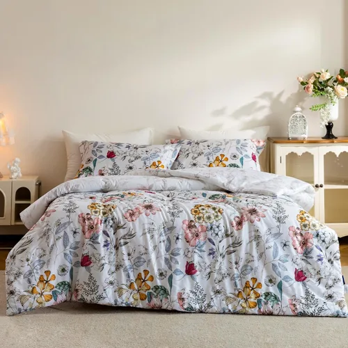 Vista 14 de Sleepbella - Edredón tamaño individual, algodón de 600 hilos, patchwork a rayas en blanco y azul marino, diseño reversible en azul, con relleno