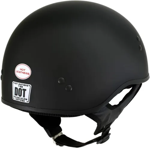 Vista 7 de Hot Leathers Avanzado Moto DOT Skull Cap Classic Half Cascos Biker HLD HLT