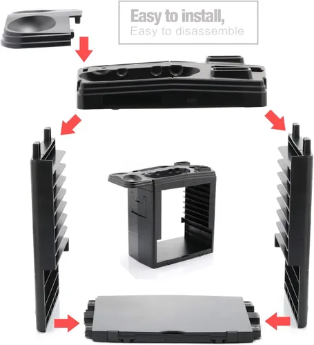 Vista 8 de Cargador de controlador para interruptor, base de carga para Switch 4 Joy-Cons, 4 controladores Pro y 2 controladores Poke Ball Plus, estante