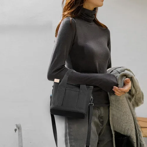 Vista 7 de Yaopeing Pequeña bolsa de lona, pequeña bolsa de mano, bolsa de hombro para mujer